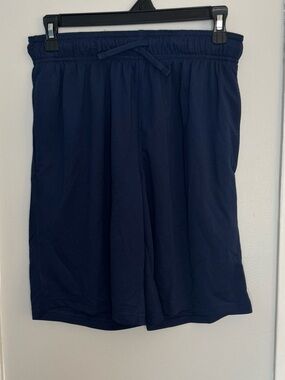 Athletic Works Men's Navy Blue Elastic Waist Athletic Shorts